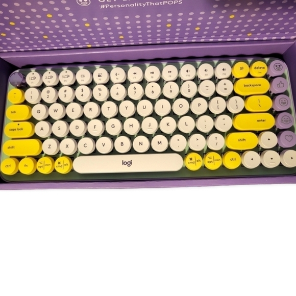 New Logitech Pop Keys Keyboard Wireless Keyboard Retro Mechanical Feel Keyboard - Picture 1 of 9